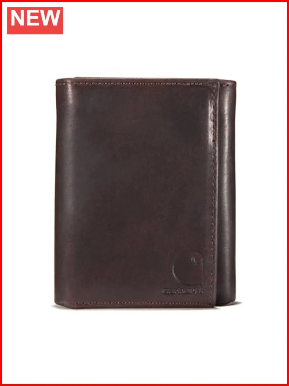 Men's Tri-Fold Leather Wallet with RFID Blocking, 6 Card Slots